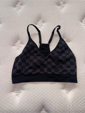 PINK Victoria's Secret Black Shimmer Check Bralette
